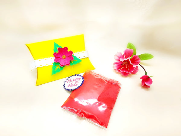 Holi Organic Colours - Paper Mache Favor Box - Ahaeli